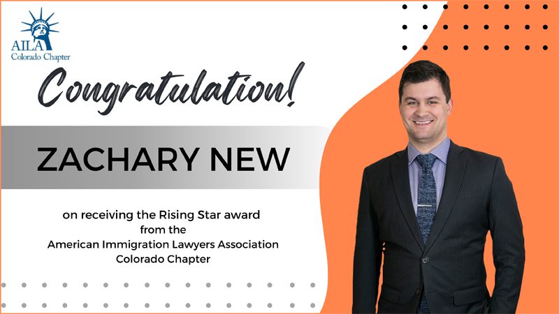 Zachary New Receives Rising Star Award